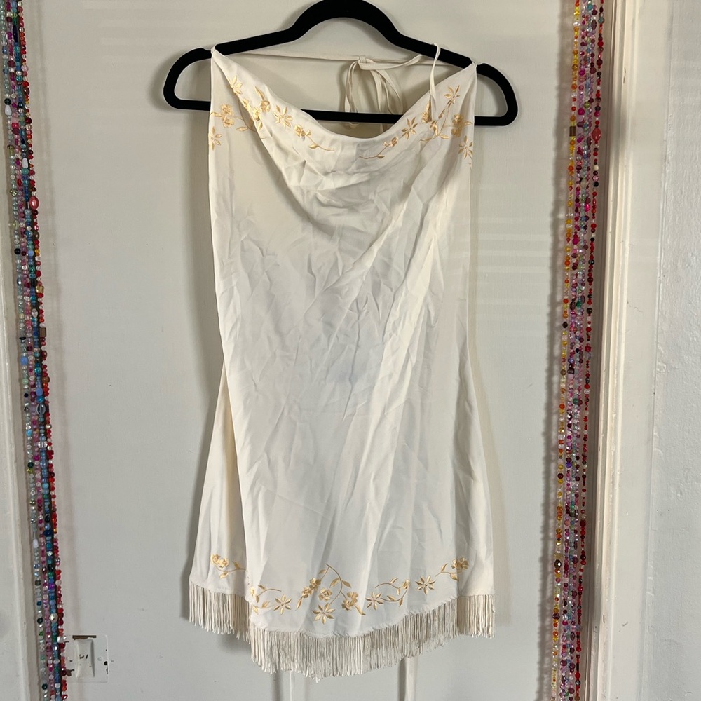 Reclaimed Vintage Cream Cowl Neck Dress